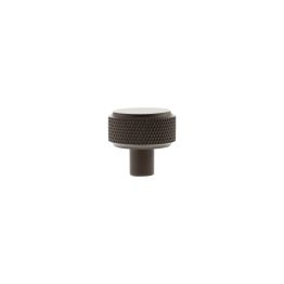 Millhouse Brass Eiffel Knurled Round Cabinet Knob Handle - Urban Dark Bronze