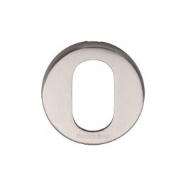 Heritage Brass Oval Profile Cylinder Escutcheon Satin Nickel finish