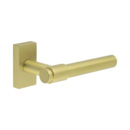 CR-103 Satin Brass Multi Point Rectangular Rose Door Handle - By Frelan Hardware - CR-103D4SB