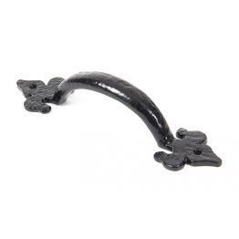 Black Cast 6" Fleur De Lys Pull Handle