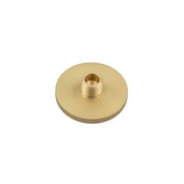 Burlington Knurled Bases to Suit Wall Mounted Doorstops 50mm Dia Satin Brass - By Frelan Hardware - BUR969SB