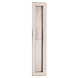 Reeded Rectangular Flush Pull 300 x 58mm Polished Nickel finish