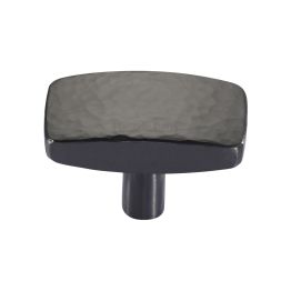 Heritage Brass Cabinet Knob Rectangular Hammered Design 41mm Matt Bronze finish