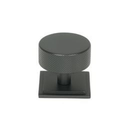 Matt Black Brompton Cabinet Knob - 38mm (Square)