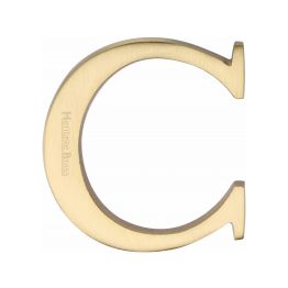 Heritage Brass Alphabet C Pin Fix 51mm (2") Satin Brass Finish