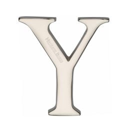 Heritage Brass Alphabet Y Pin Fix 51mm (2") Polished Nickel Finish
