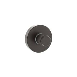 Senza Pari Knurled WC Turn and Release on Minimal Round Rose - Urban Dark Bronze