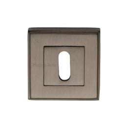 Heritage Brass Key Escutcheon Square Matt Bronze finish