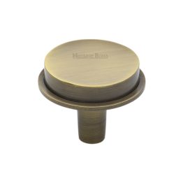 Heritage Brass Cabinet Knob Flat Top Design 32mm Antique Brass finish
