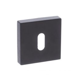 STATUS Key Escutcheons on S4 Square Rose - Matt Black