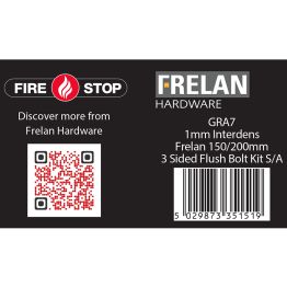 Kit for 150 & 200mm Flushbolts 1mm 30 Minute - By Frelan Hardware - GRA7