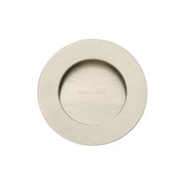 Round Flush Pull Satin Nickel finish
