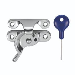Fitch Pattern Sash Fastener (Locking) - Polished Chrome