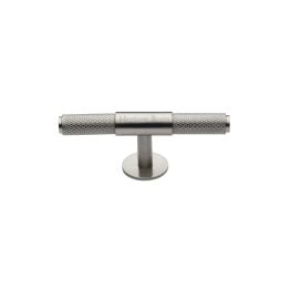 Heritage Brass Cabinet Knob Knurled Fountain Design 60mm Satin Nickel finish