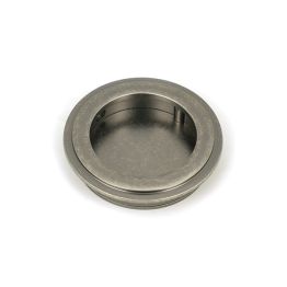 Pewter 60mm Art Deco Round Pull
