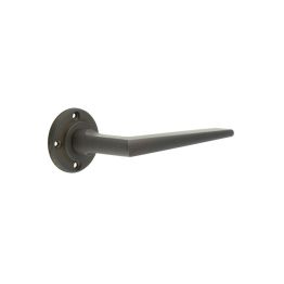 Mayfair Door Handle with No Rose Dark Bronze - By Frelan Hardware - BUR10DB