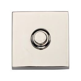 Heritage Brass Square Bell Push Polished Nickel finish