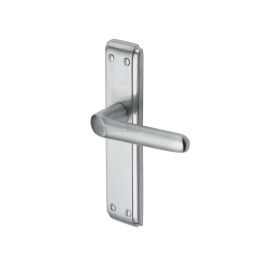 Heritage Brass Door Handle Lever Latch Deco Design Satin Chrome finish