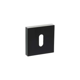 Senza Pari Key Escutcheons on Minimal Square Rose - Matt Black