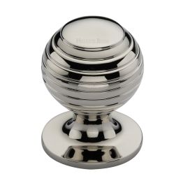 Heritage Brass Cabinet Knob Beehive Design 38mm Polished Nickel finish