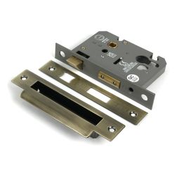 Aged Brass 2½" Euro Profile Sash Lock