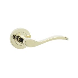 Turin Door Handles Brass Finish - By Frelan Hardware - JV550PVD
