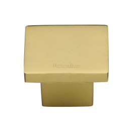Heritage Brass Cabinet Knob Classic Square Design 40mm Polished Brass finish