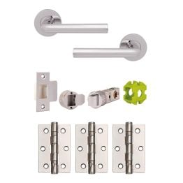 Jigtech Riva Passage Door Pack Polished Chrome - JTB72025