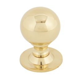 Polished Brass Ball Cabinet Knob 39mm
