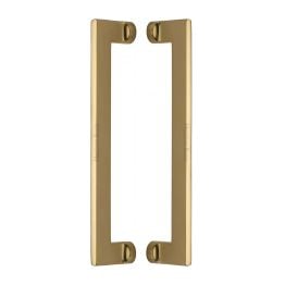 Heritage Brass Back to Back Door Pull Handle Apollo Design 307mm Polished Brass Finish