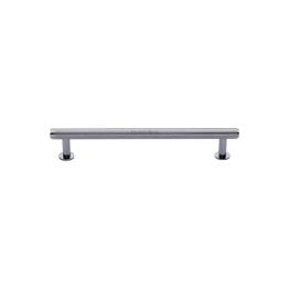 Heritage Brass Cabinet Pull Knurled Design with 16mm Rose 96mm CTC Polished Chrome finish