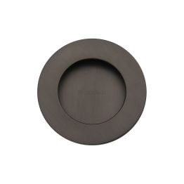 Round Flush Pull Matt Bronze finish