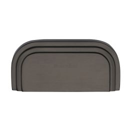 Heritage Brass Drawer Pull Bauhaus Design 76mm CTC Matt Bronze Finish