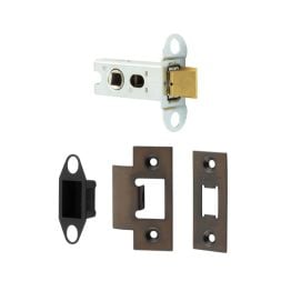 Jedo Heavy Duty Tubular Latches - 45 Degree Short Travel 64mm Dark Bronze - By Frelan Hardware - JL-HDT64DB
