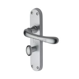 Sorrento Door Handle for Bathroom Donna Design Satin Chrome finish