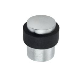 Jedo Cylinder Floor Mounted Door Stop 36x28mm Satin Chrome - By Frelan Hardware - JV9565SC