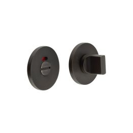 CR-802 Dark Bronze Thumb Turn & Lock Round Rose w/ Indicator - By Frelan Hardware - CR-802AJ7DB