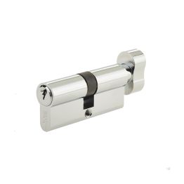 Jedo Euro Profile Cylinders & Turns 80mm Polished Chrome - By Frelan Hardware - JL-80EPCTPC