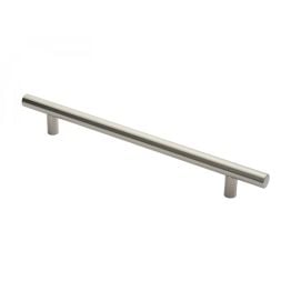 30mm Straight T Pull Handle 450mm Centres - Satin Stainless Steel