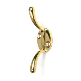 Polished Brass Newbury Cleat Hook