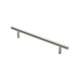 19mm Straight T Pull Handle 300mm Centres - Satin Stainless Steel
