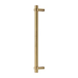 Heritage Brass Door Pull Handle Industrial Design 353mm Satin Brass Finish