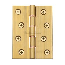Heritage Brass Hinge Brass with Phosphor Washers 4" x 3" Natural Brass finish