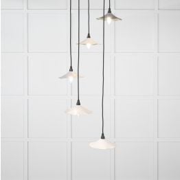 Smooth Brass Flora Cluster Pendant in Birch