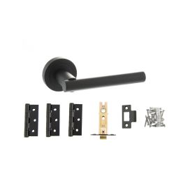 Atlantic Nebraska Dorpac (2.5" Latch, 3"x2" Hingesx3) - Matt Black