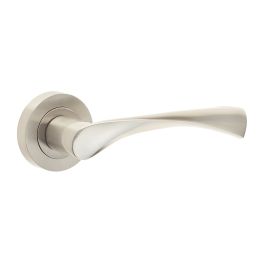 Comet Door Handle on Rose Satin Nickel - By Frelan Hardware - JV845SN