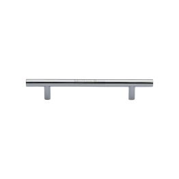 Heritage Brass Cabinet Pull Bar Design 128mm CTC Polished Chrome Finish