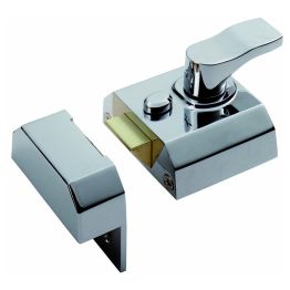 Contract Rim Cylinder Nightlatch 40mm - Polished Chrome