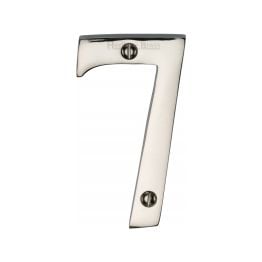 Heritage Brass Numeral 7 Face Fix 76mm (3") Polished Nickel finish