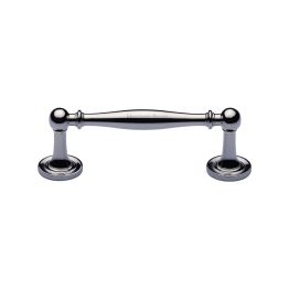 Heritage Brass Cabinet Pull Colonial Design 96mm CTC Polished Chrome Finish
